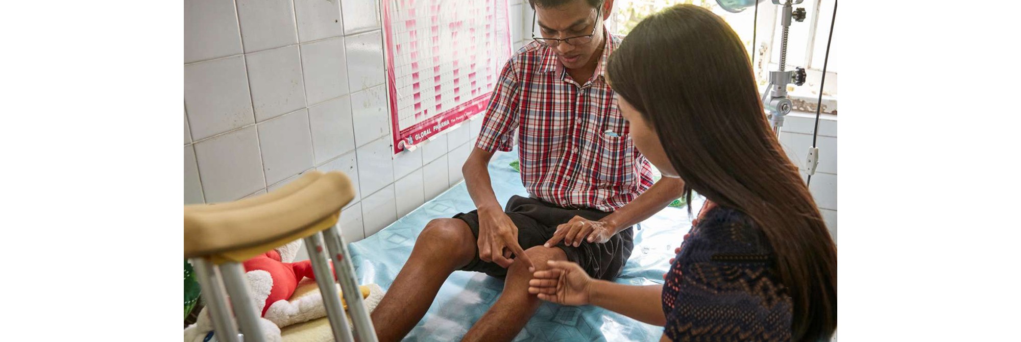Myo Aung vit au Maynmar et souffre hémophilie de type A.