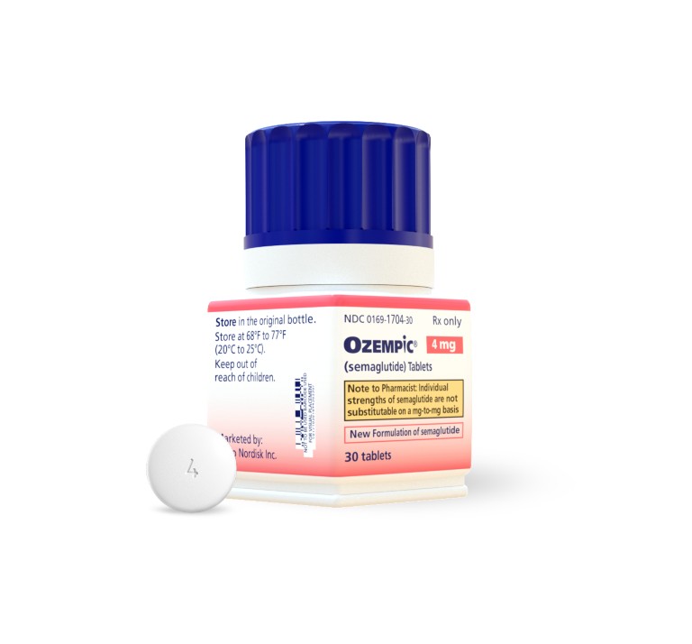 Ozempic® 4 mg pill with bottle