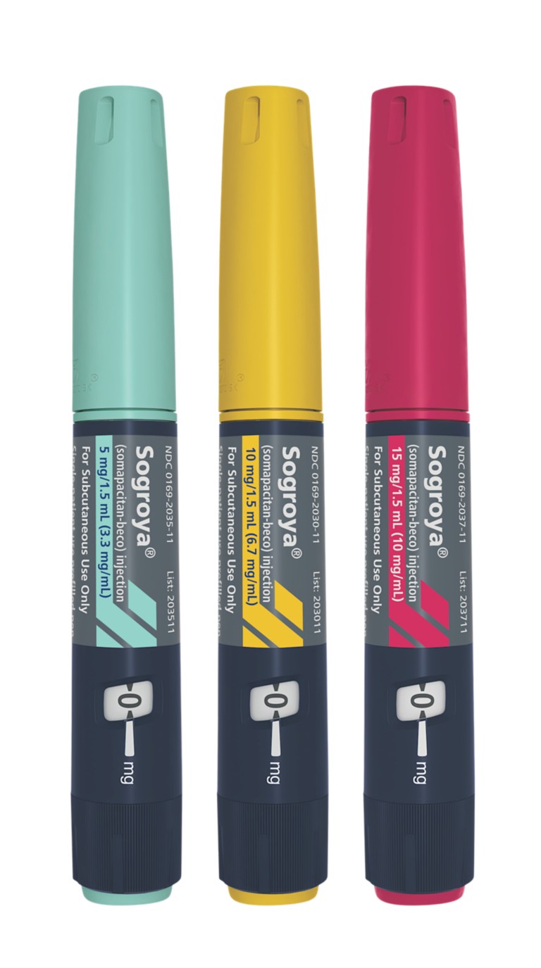 All doses of Sogroya® pens together