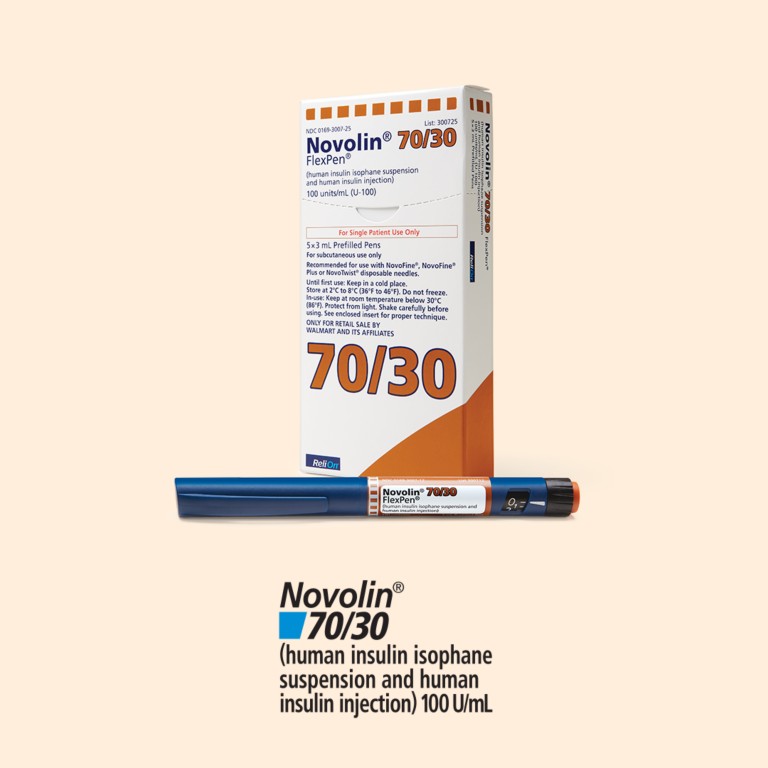 Novolin® 70/30 (70% human insulin isophane suspension and 30% human insulin) injection