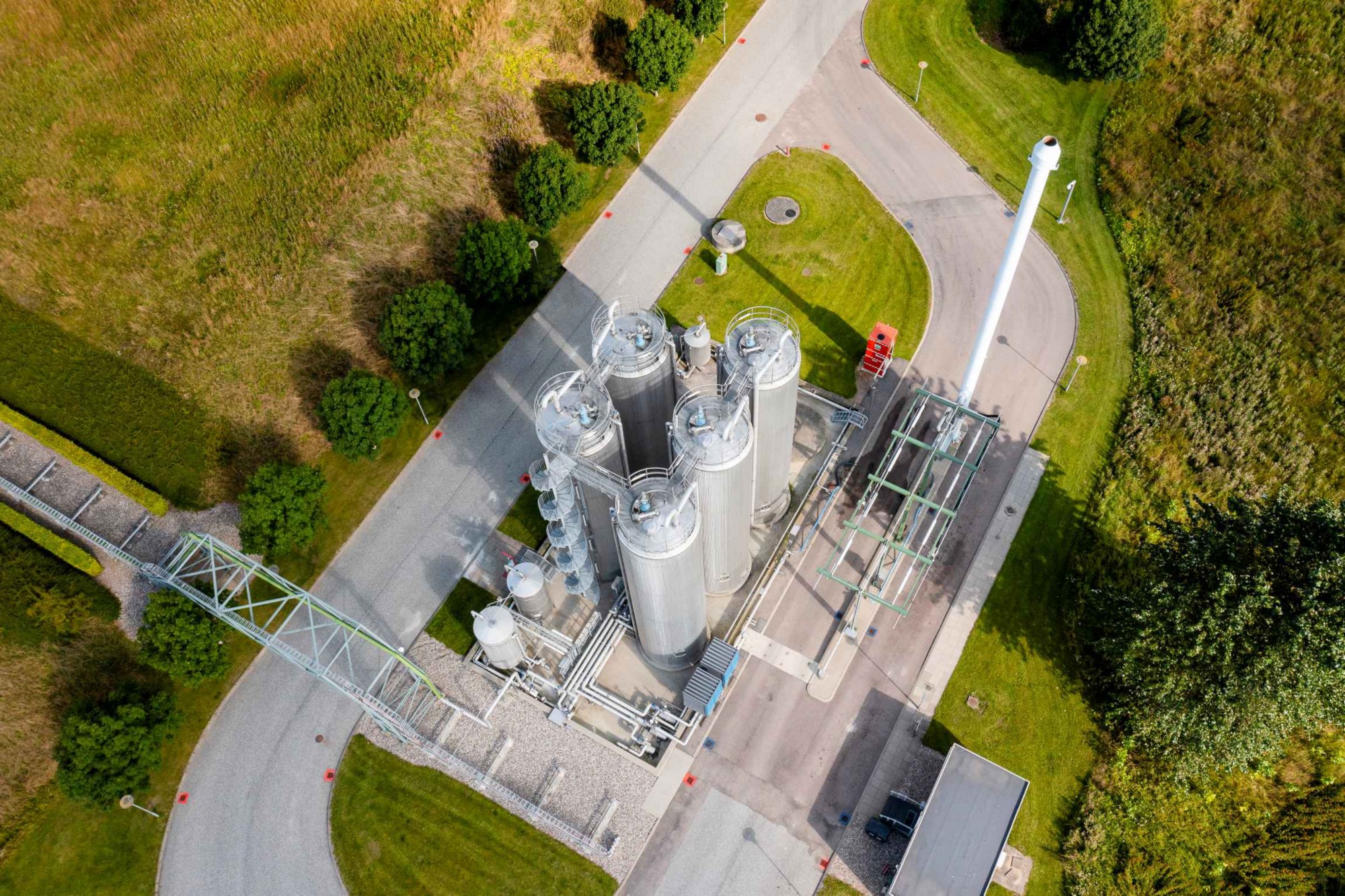 Image of factory from the sky
