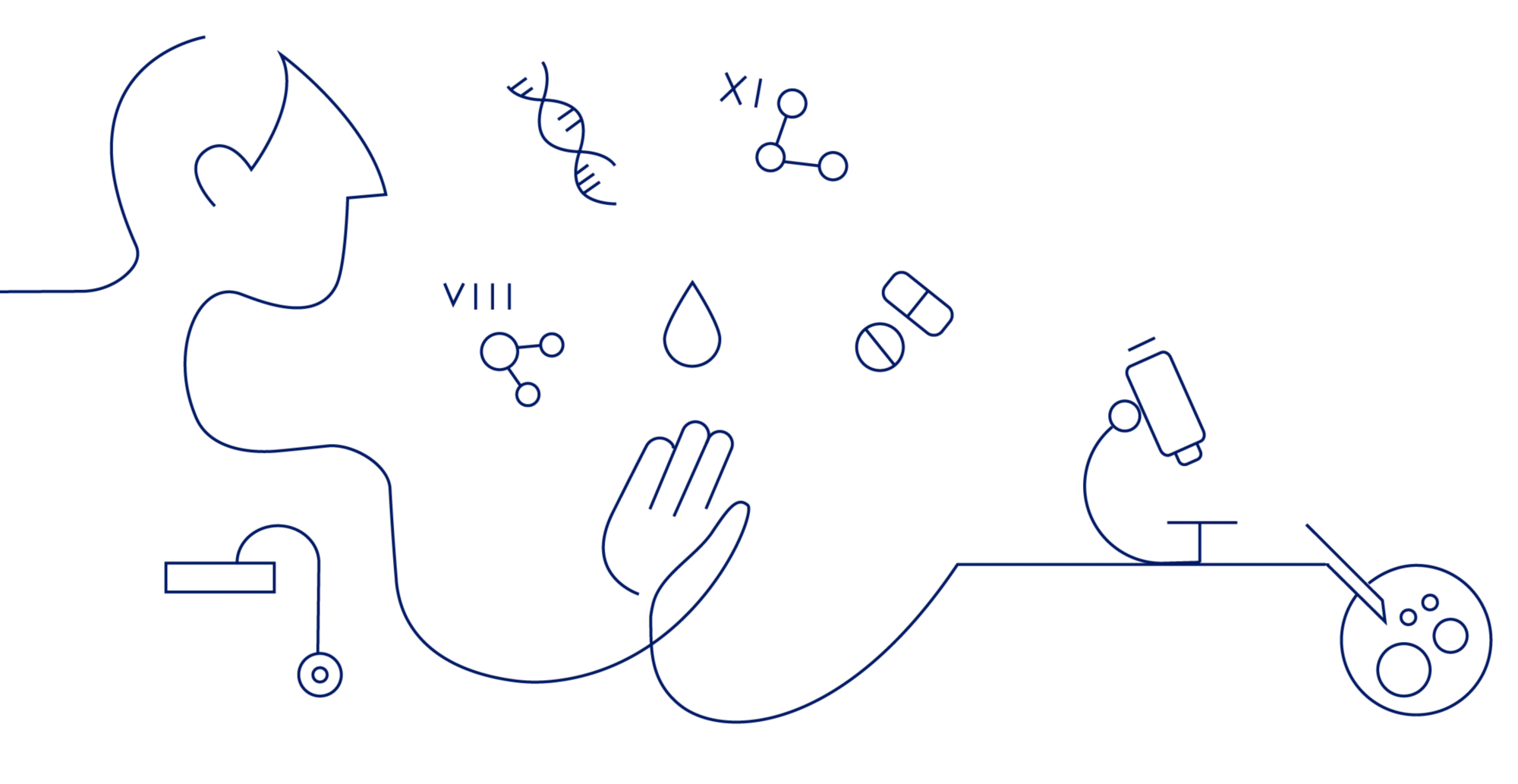 Growth disorders illustration displaying lab equipment.