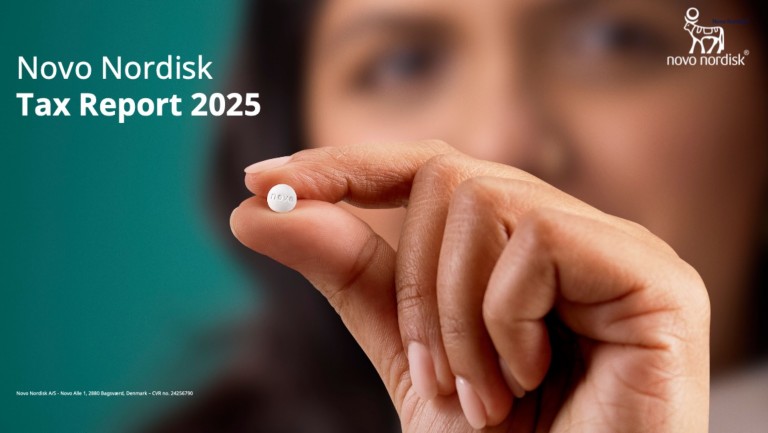 Front cover of the Novo Nordisk Tax Report 2025