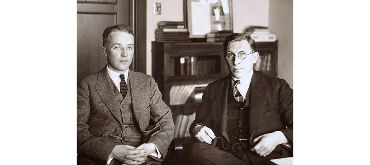 Frederick Banting and Charles Best at the University of Toronto.