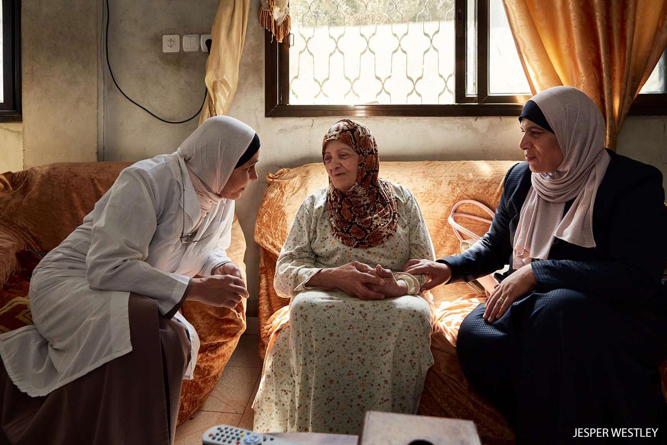 Elderly woman living with type 2 diabetes, West Bank, Palestine