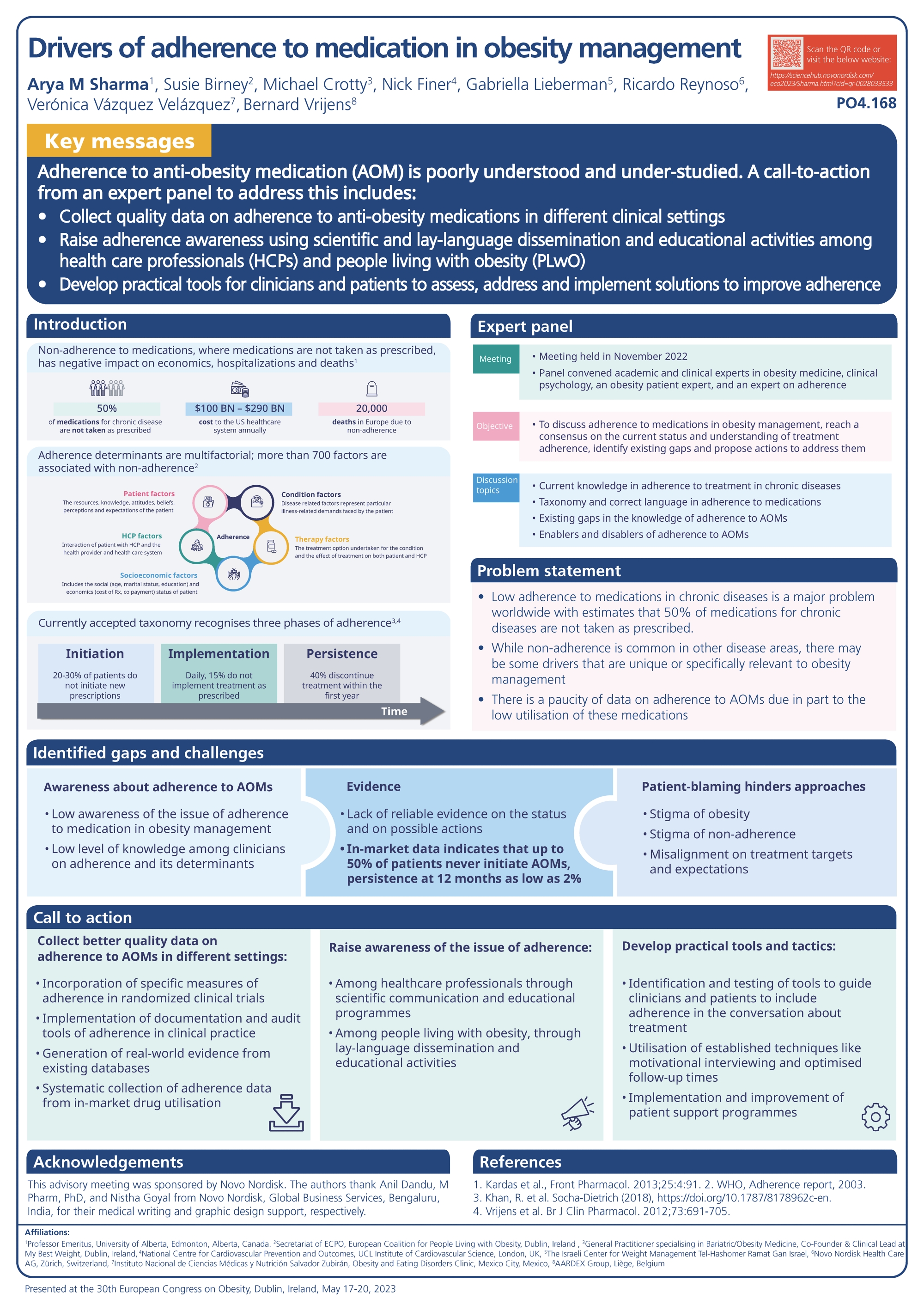 Drivers of adherence to medication in obesity management - poster