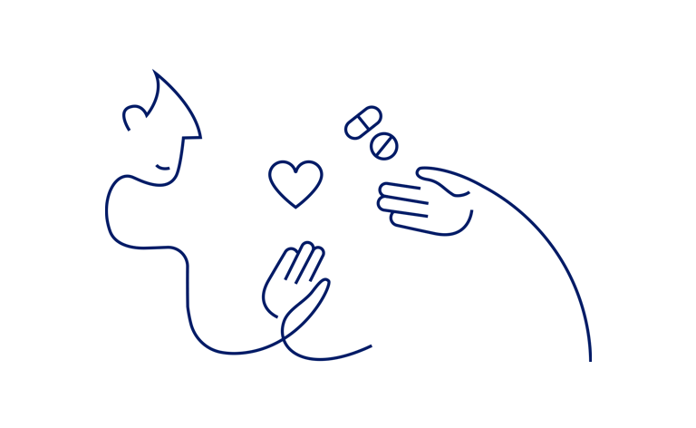 Graphic of hand holding a heart