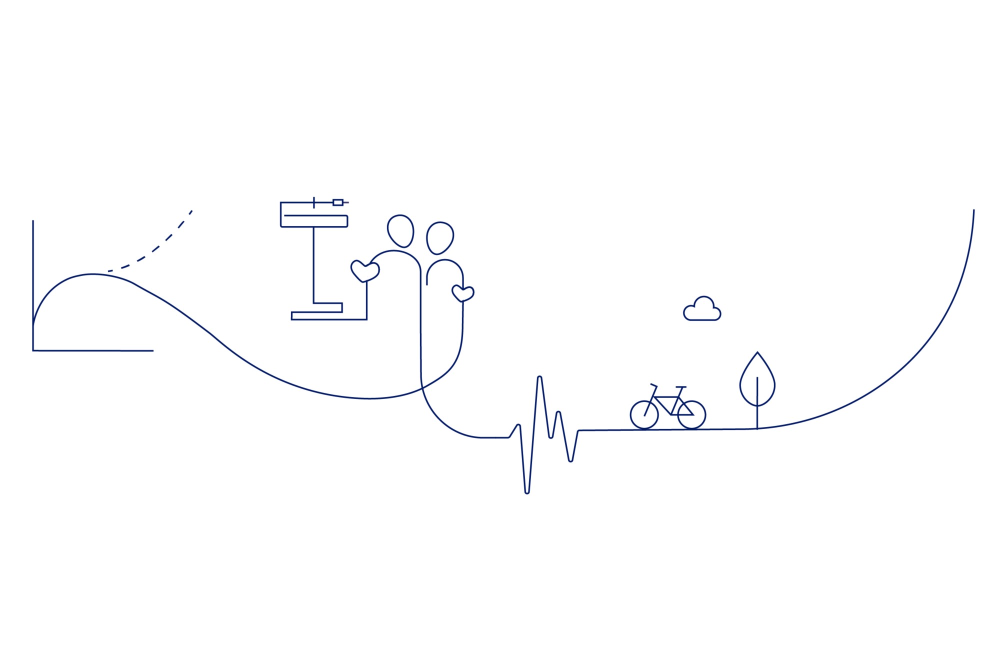 Typ 2-diabetesillustration som visar en stadsdisposition.