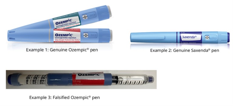 Image of real and fake products