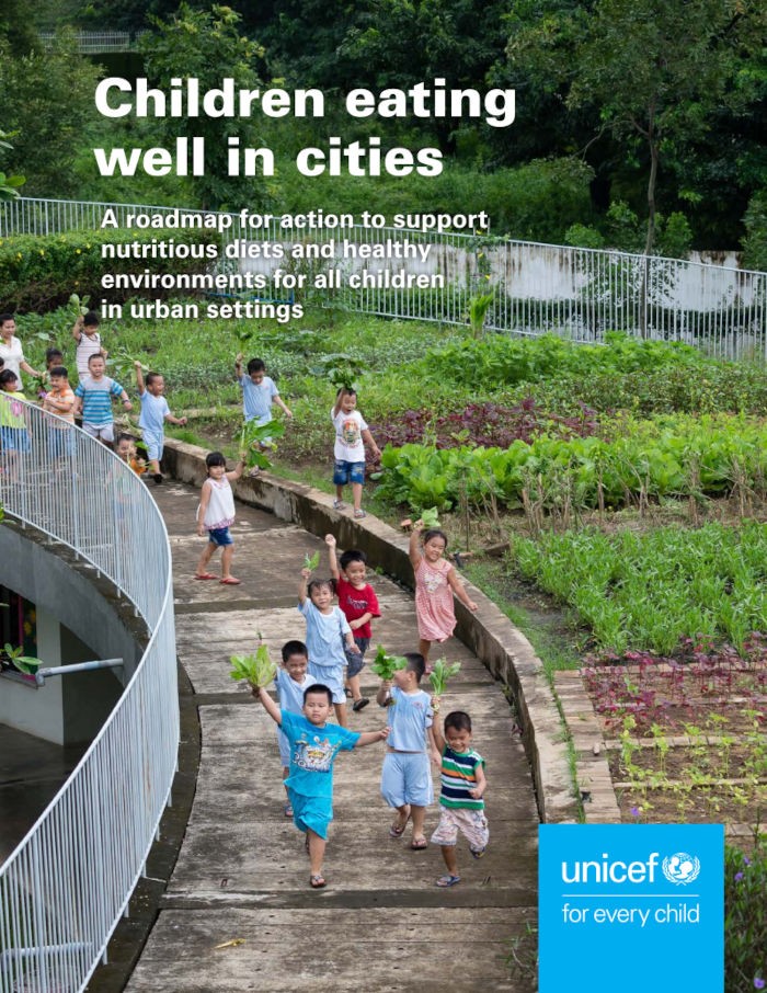 Children eating well in cities cover