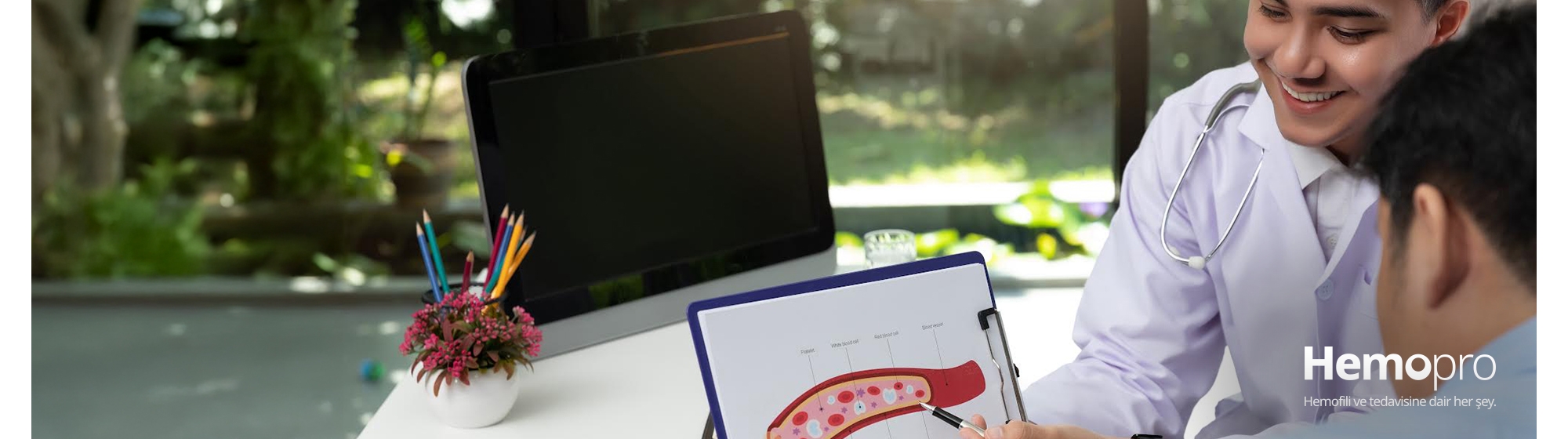 Man hands holding virtual donation blood icon, blood transfusion, world blood donor day, world hemophilia day concept.
