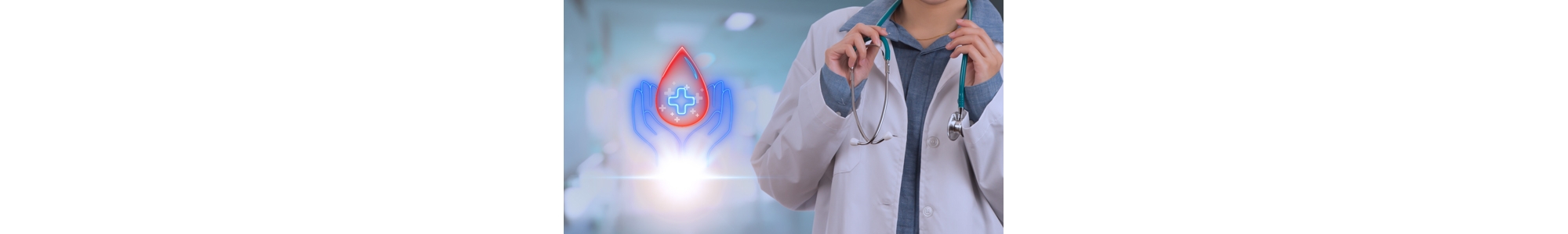 Blood donation concept, blood transfusion. World hemophilia day. World AIDS and hiv day. Female doctor showing drop of blood in hand icon with plus sign.