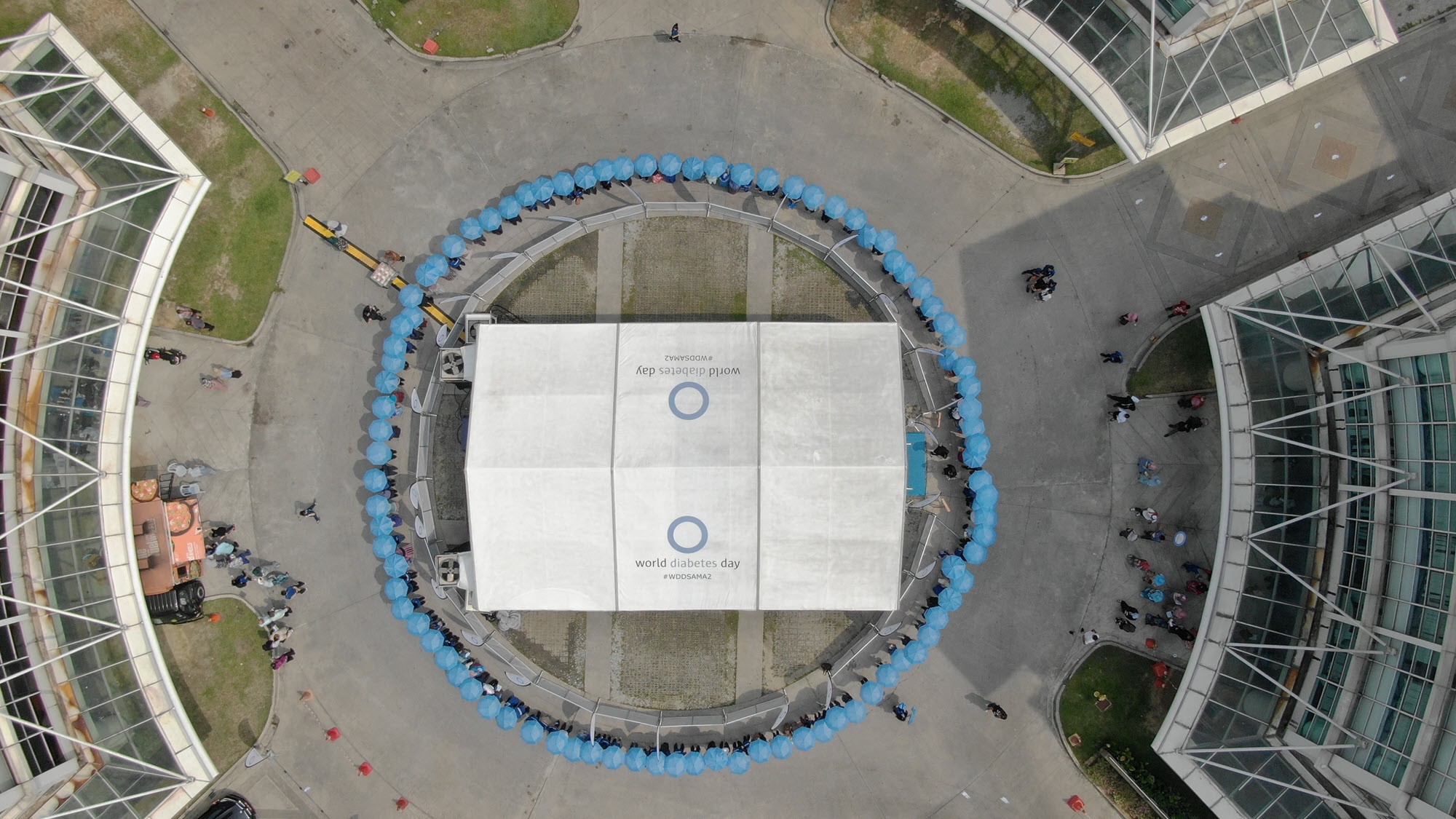 Celebrating World Diabetes Day with the Human Blue Circle at the Ministry of Health in Putrajaya 