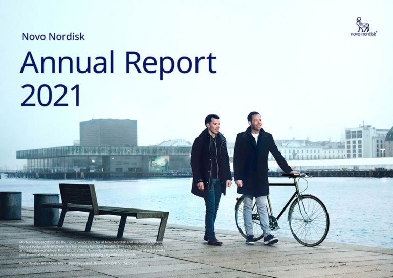 Cover page of the Novo Nordisk Annual Report 2020