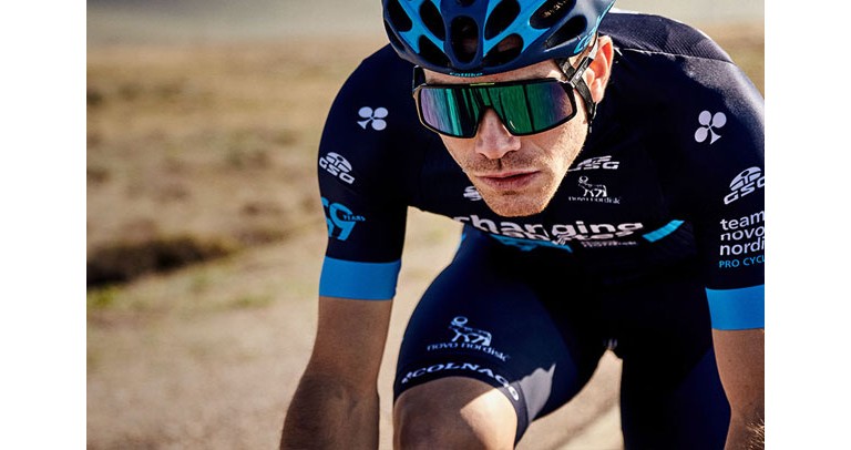 Photo of a cyclist of Team Novo Nordisk